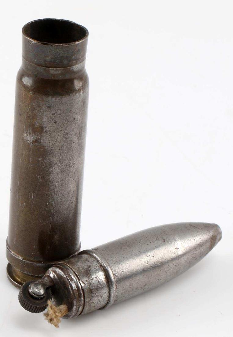 WWII GERMAN TRENCH ART LIGHTER 1943 DATE: Well crafted measures 4 inches, working condition.