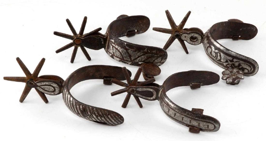 1940s Vintage Mexican Spurs Lot Of 4