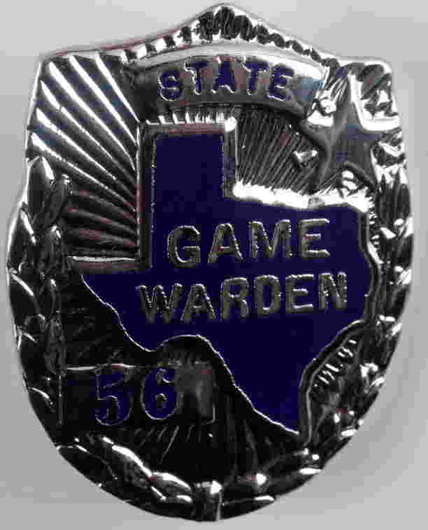 OBSOLETE TEXAS STATE GAME WARDEN NUMBERED BADGE