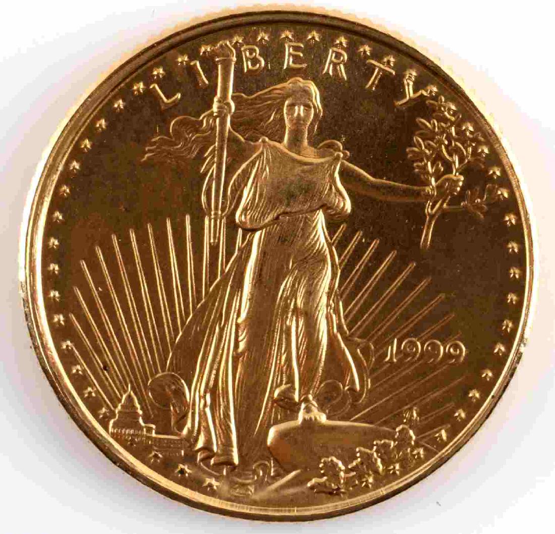 1999 GOLD AMERICAN EAGLE 1/10 OZ BU COIN: 1999 dated 1/10 ounce American Gold Eagle. In BU condition. This lot has a reserve.