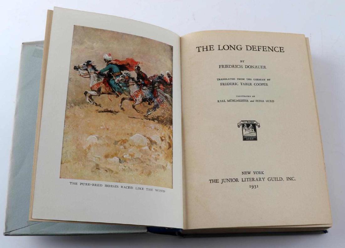 THE LONG DEFENCE BY DONAUER SIGNED BY PETER HURD: Illustrations done by Karl Muhlmeister and Peter Hurd. Signed by Peter Hurd. In good condition.