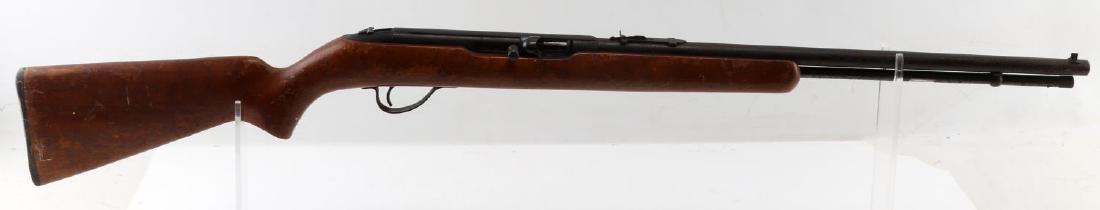SAVAGE SPRINGFIELD 187M SEMI AUTO RIFLE .22 CAL: Well worn steel and wood stock, maker marked to top of 20 inch barrel, fair bore, heavily used. Tube-fed semi automatic. Requires FFL for transfer. Cannot ship internationally. Caliber: .22 Serial #: 