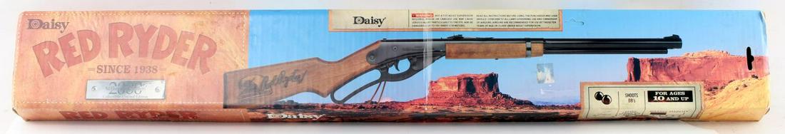 DAISY RED RYDER 2000 MILLENNIUM YOUTH BB GUN: New in box. Box has little wear. Stapled shut.