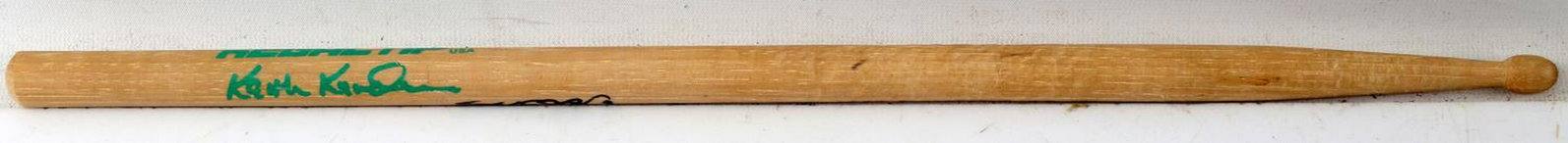 KEITH KNUDSEN DOOBI BROTHERS SIGNED DRUMSTICK: Regal Tip Knudsen endorsed with Facsimile signature, as well as original signature.