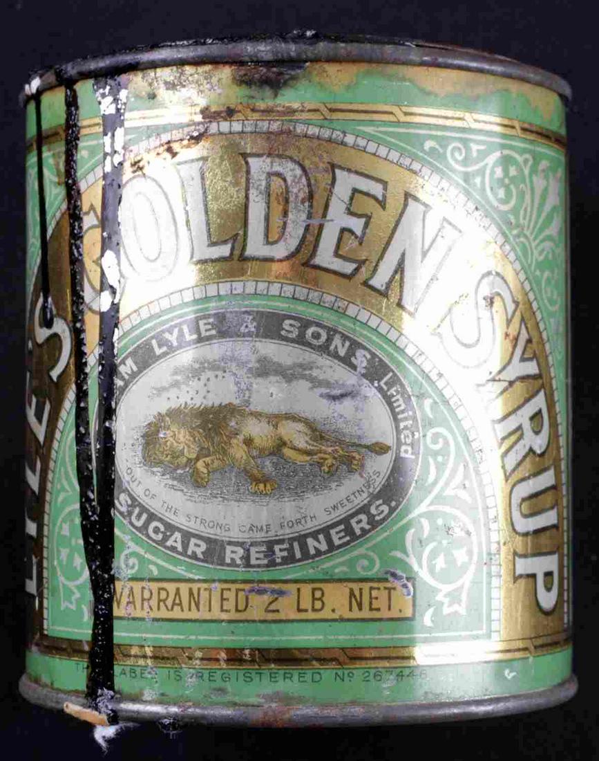 ERNEST SHACKLETON ANTARCTICA EXPEDITION SYRUP JAR: Lyle's Golden Syrup jar from the 1907-1909 Nimrod Expedition led by Ernest Shackleton. Syrup was recovered from camp Royds is unopened and listed on ShakletonÂ’s provision list. It was recovered by