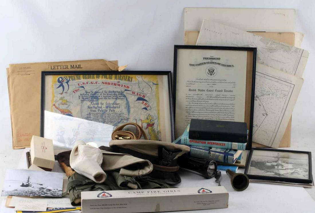 EARL JOHNSON ARCHIVAL EPHEMERA ARCTIC EXPLORER: Archival ephemera from the estate of Earl Johnson, the Arctic and Antarctic explorer. Earl Johnson is the gentleman who recovered the Scott and Shackleton lots. Archival goods include: Operation Deepf