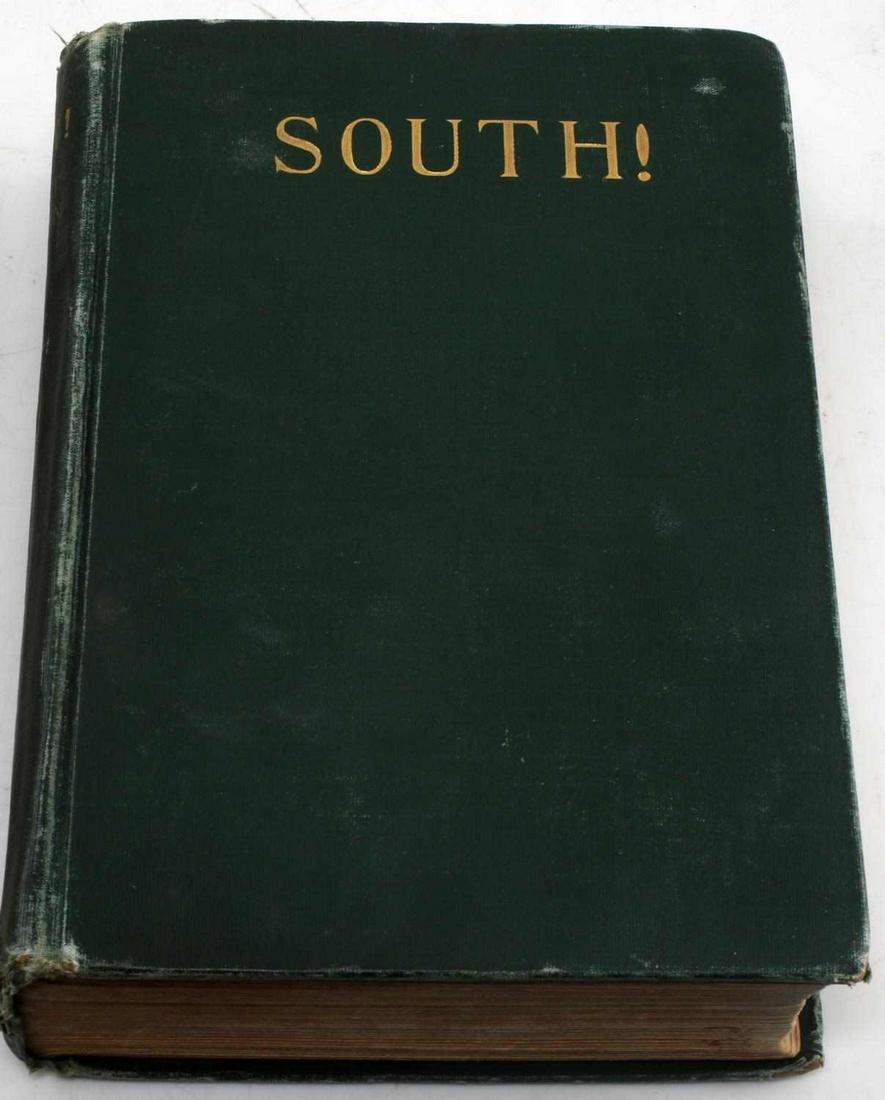 SOUTH SIR ERNEST SHACKLETON FIRST EDITION BOOK: 1920 MacMillan company first edition, very good condition with some wear detractions, rare copy.