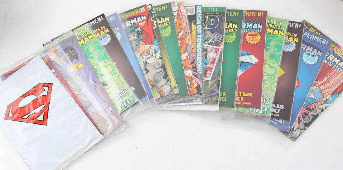 LOT OF TWENTY THREE DC SUPERMAN COMIC BOOKS: 23 Superman comic books. All in very good condition.