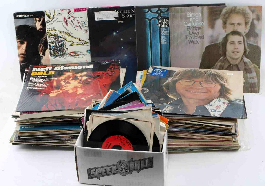 SEALED WILLIE NELSON STARDUST AND OTHER LP RECORDS: Big variety all very good condition with many retaining there plastic, Willie Nelson stardust is completely sealed. partial listing include, Neil Diamond, Rolling Stones, Mama's and the Papas, Peter P