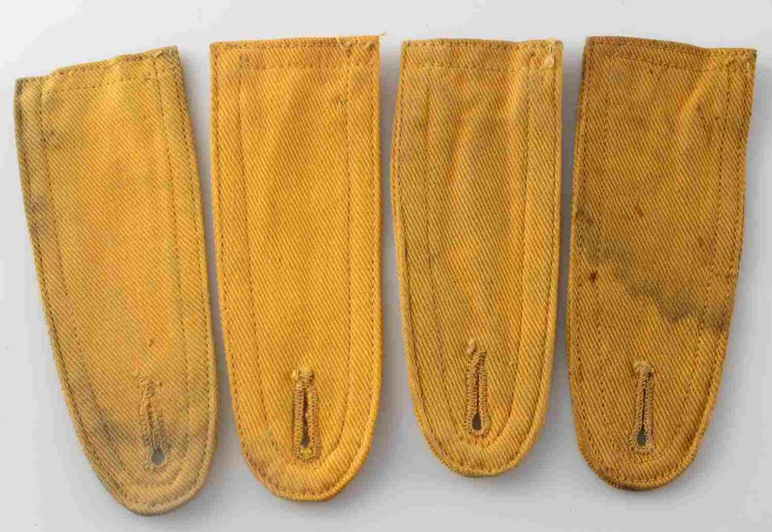 SPAN-AM WAR US ARMY CAVALRY SHOULDER STRAP LOT: Lot includes 2 sets of 1899 cavalry shoulder straps for Span-Am tan tunic. Good condition for its age with some color bleeding, staining, and service wear present.