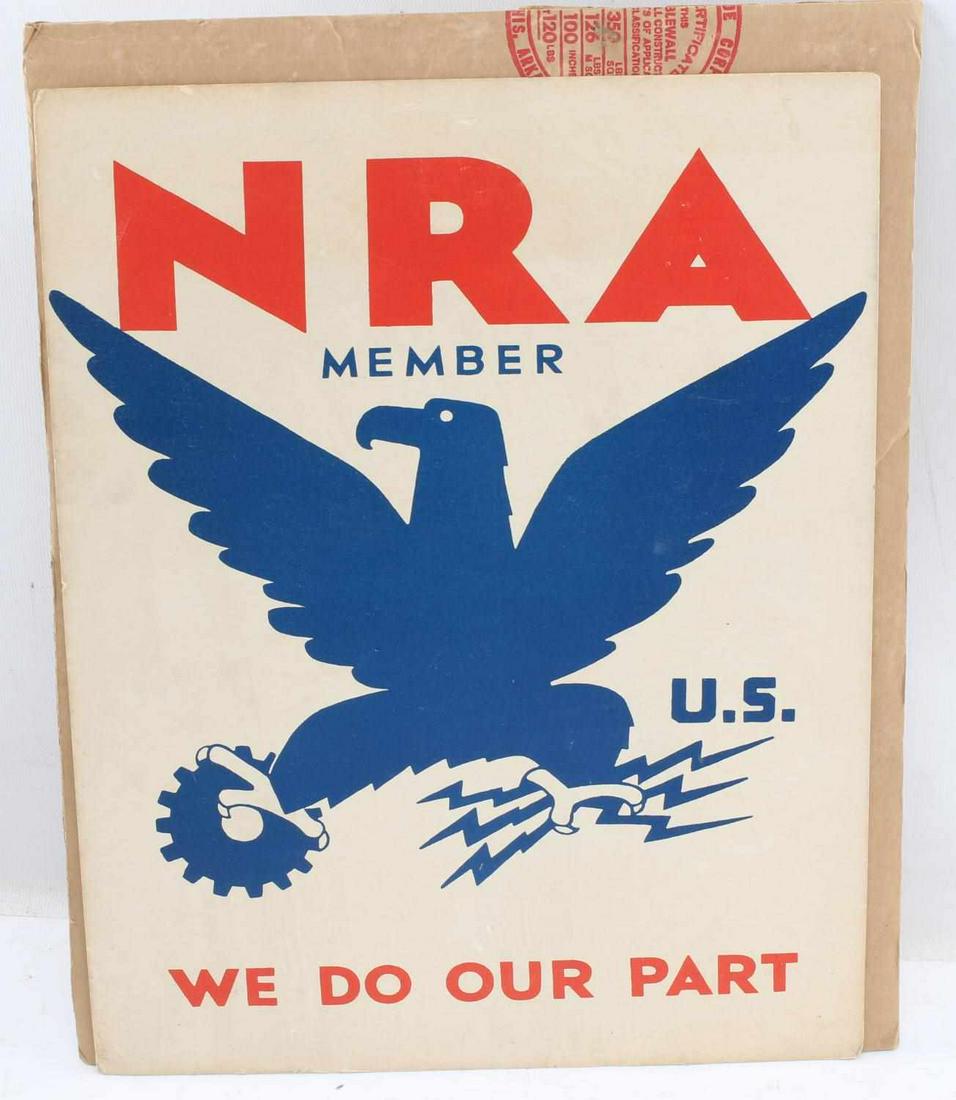 Us Nra Member We Do Our Part Small Sign With Eagle