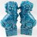 VINTAGE TURQUOISE GLAZED FOO DOG CERAMIC FIGURES - 6