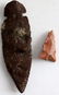 WOODLAND PIPE MAMMOTH BONE DISCOIDAL ARROWHEAD - 3