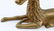 LYING REINDEER BRASS FIGURE STATUE GILT - 3