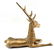 LYING REINDEER BRASS FIGURE STATUE GILT - 7