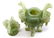 VINTAGE CHINESE LIGHT GREEN JADE INCENSE BURNER - 3