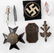 WWII GERMAN THIRD REICH PIN BADGE & PATCH LOT OF 7