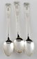 3 ADOLF HITLER MONOGRAMMED SILVER SPOON LOT 25 GR