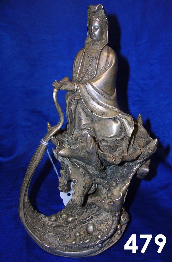 QING DYNASTY CHINESE LOTUS LADY FIGURE