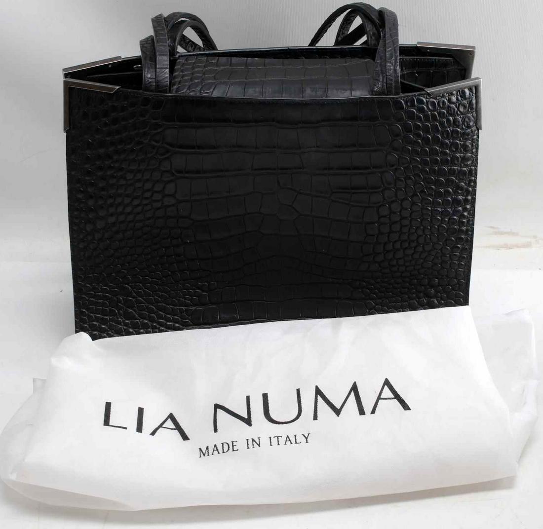 Lia Numa black woven leather medium bag  Vinted