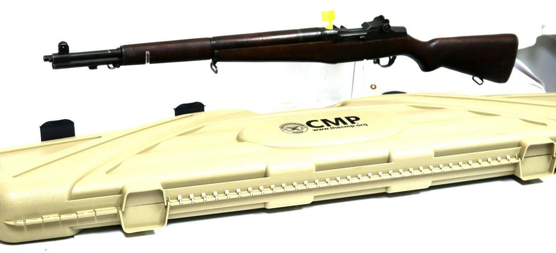 POST WWII 1956 H&R M1 GARAND CMP SUPPLY 30.06: M1 Garand manufactured in 1956 by H&R. All parts appear to be consistently H&R. Bore is bright and clean. Includes CMP flag, case, and original box. Minor scuffing to the stock. Cannot be shipped inte