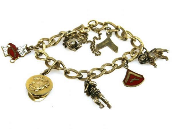 VIETNAM USMC MARINE MOTHER CHARM BRACELET