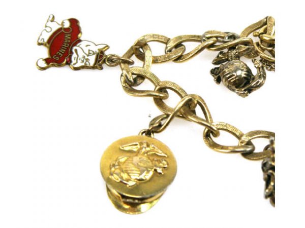 VIETNAM USMC MARINE MOTHER CHARM BRACELET - 2