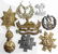 WWI WWII BRITISH COMMONWEALTH CAP BADGE LOT OF 8