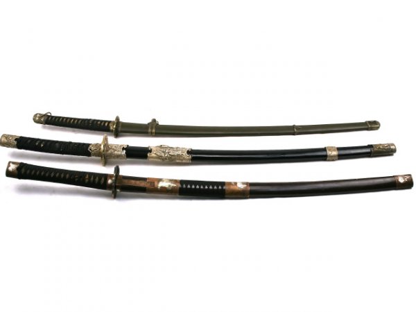 REPRODUCTION JAPANESE SWORDS LOT OF 3