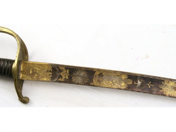 GEORGE III BRITISH OFFICERS DRESS SWORD C1780 - 5