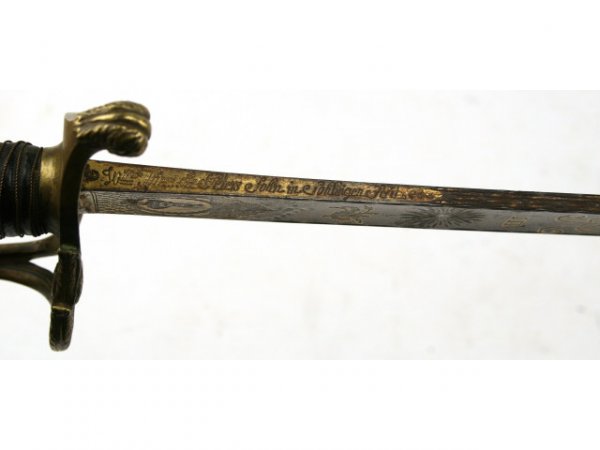 GEORGE III BRITISH OFFICERS DRESS SWORD C1780 - 7