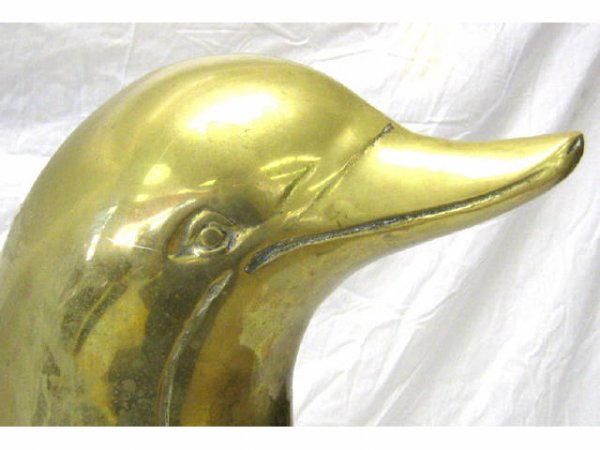 32" DECORATIVE BRASS DOLPHIN - 3