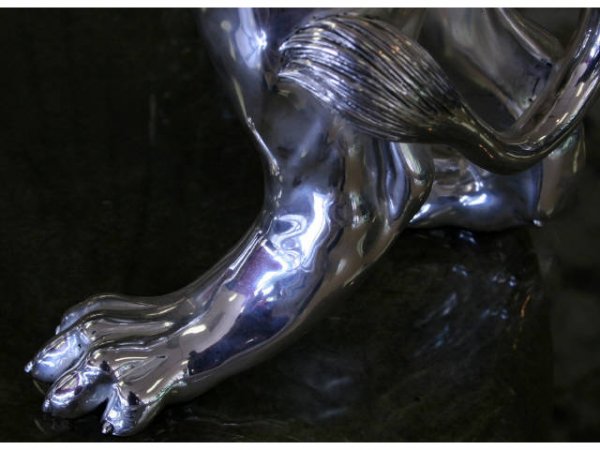 ITALIAN STATUARY STERLING SILVER LION - 3