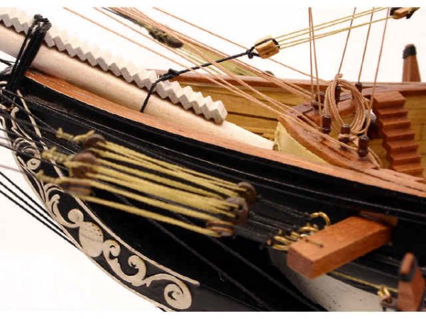 USS CONSTITUTION WOOD SAIL BOAT MODEL 40 X 26 - 7
