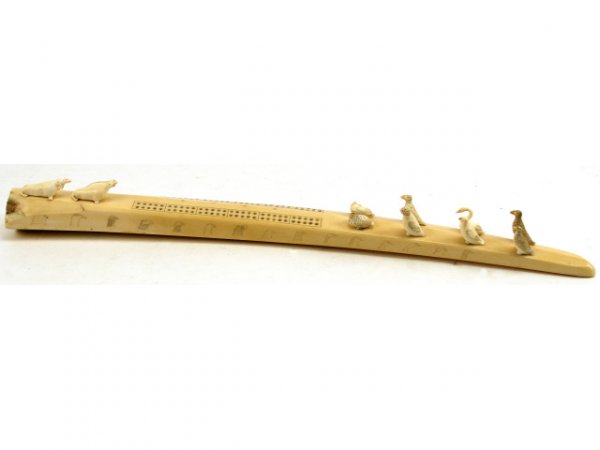 WALRUS TUSK CRIBBAGE BOARD