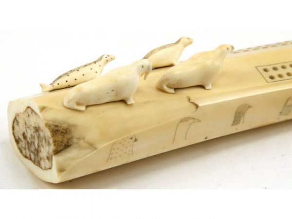 WALRUS TUSK CRIBBAGE BOARD - 2