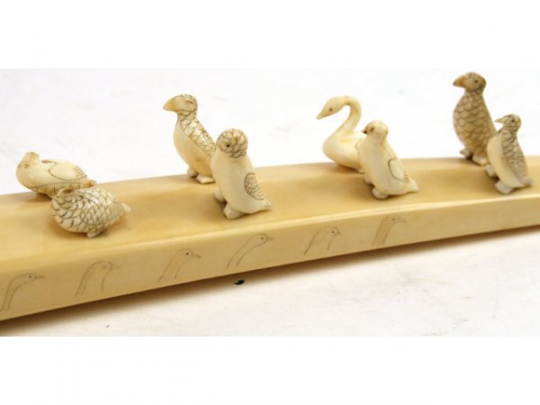 WALRUS TUSK CRIBBAGE BOARD - 3