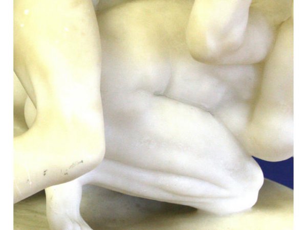CARRARA MARBLE STATUE OLYMPIC WRESTLER - 3