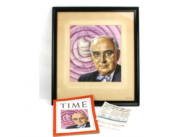 ORIGINAL BORIS CHALIAPIN WATERCOLOR TIME COVER