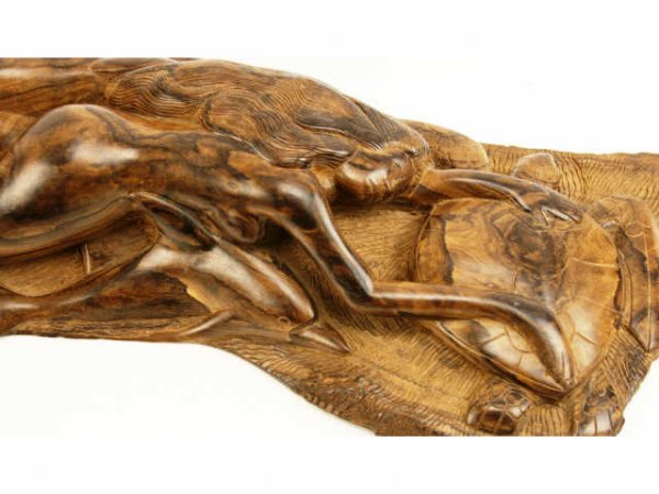 KAURI - ANCIENT WOOD HAND CARVED LOT OF 3 - 2