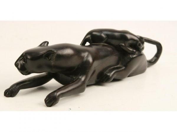 AFRICAN EBONY WOOD CARVING LOT OF 2 - 2