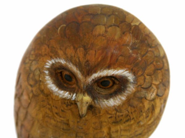 HAND CARVED OWL WOODWORK - 2