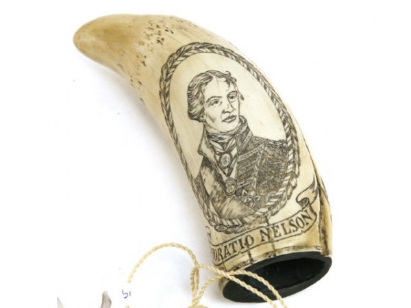 SCHOONER THEME BONE OR TOOTH CARVINGS SCRIMSHAW - 4