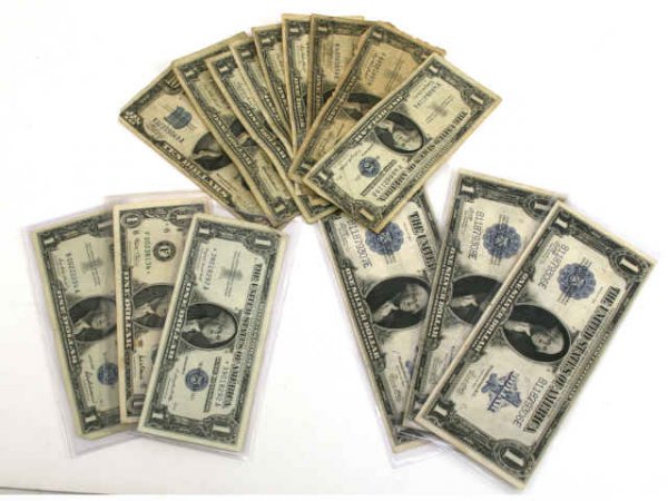 LARGE SMALL SIZE SILVER CERTIFICATE CURRENCY STAR