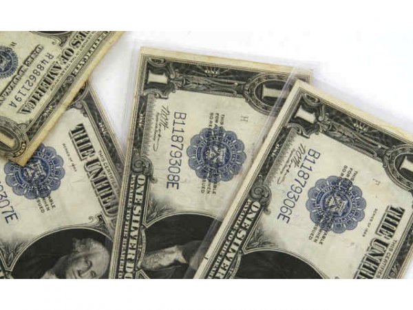 LARGE SMALL SIZE SILVER CERTIFICATE CURRENCY STAR - 2