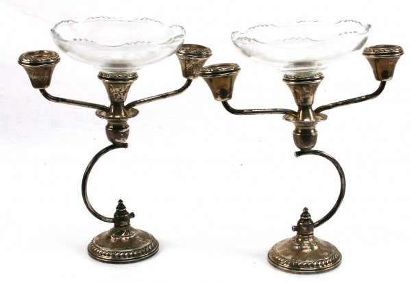 STERLING SILVER CANDLESTICK PAIR