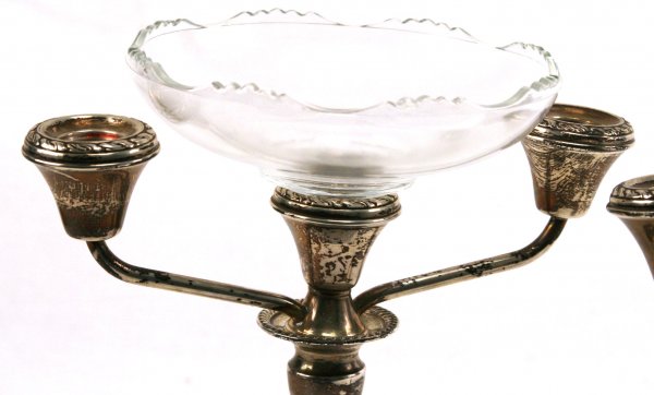 STERLING SILVER CANDLESTICK PAIR - 2