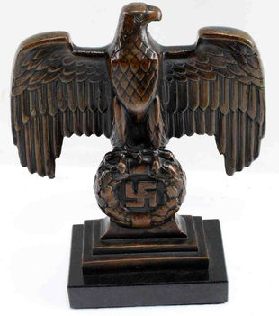 Wwii German Bronze Nuremberg Eagle On Marble Oct 01 2011 Affiliated Auctions In Pa