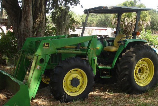 JOHN DEERE 540 TRACTOR LOADER W/ BRUSH HOG - 2