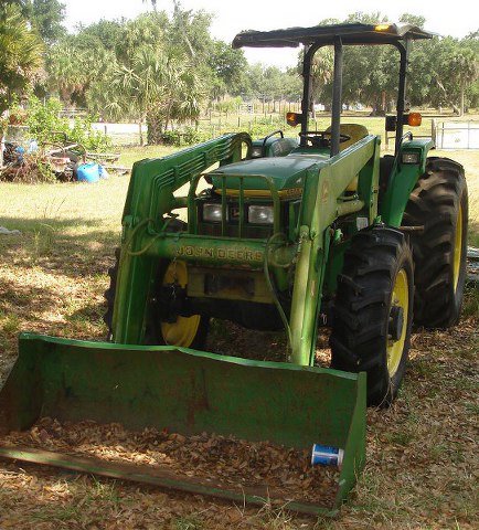 JOHN DEERE 540 TRACTOR LOADER W/ BRUSH HOG - 3